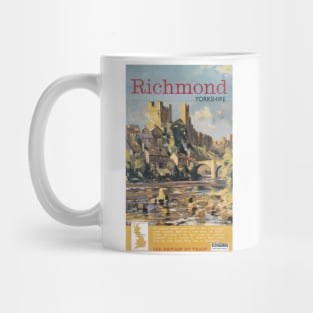 Richmond, Yorkshire - Vintage Railway Travel Poster - 1962 Mug